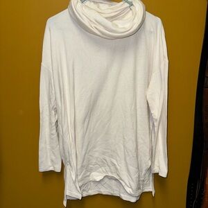 Women's White Cowl Neck Sweater